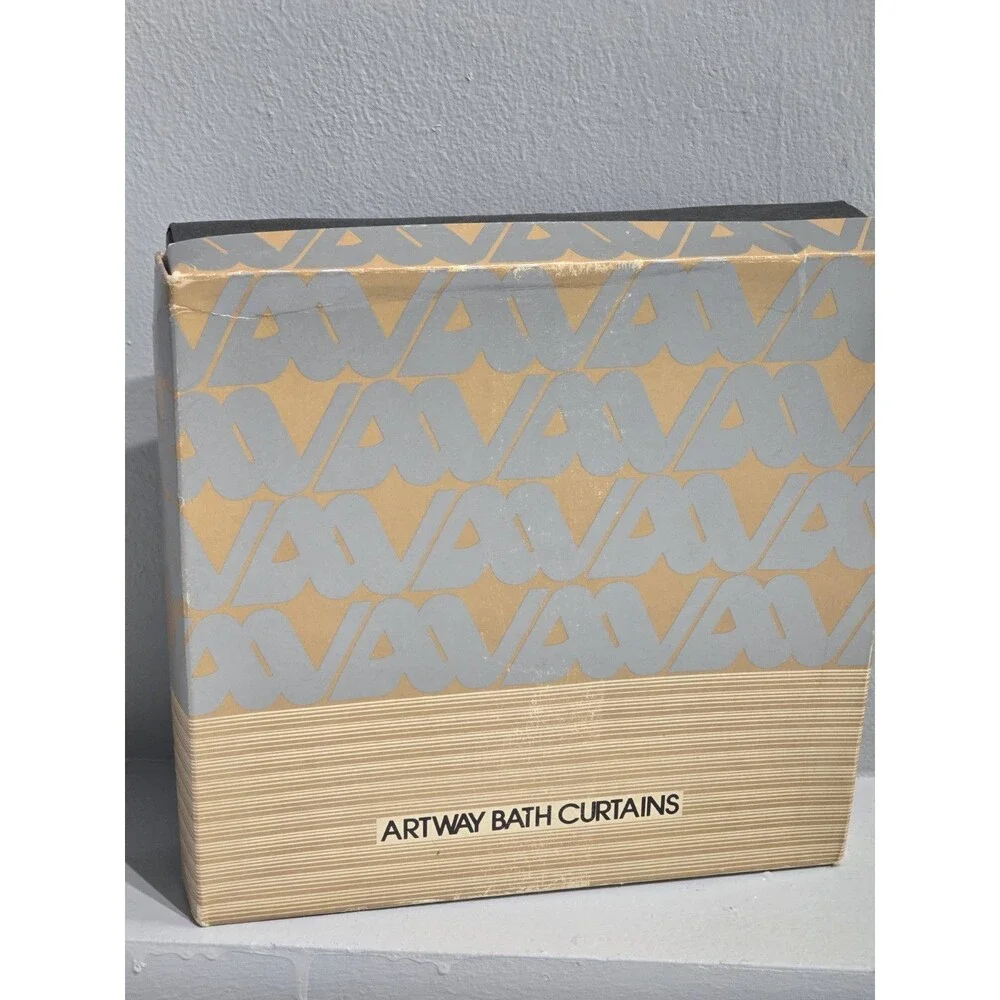 Vintage Shower Curtain New Backgammon USA Made Come Play With Me Original Box